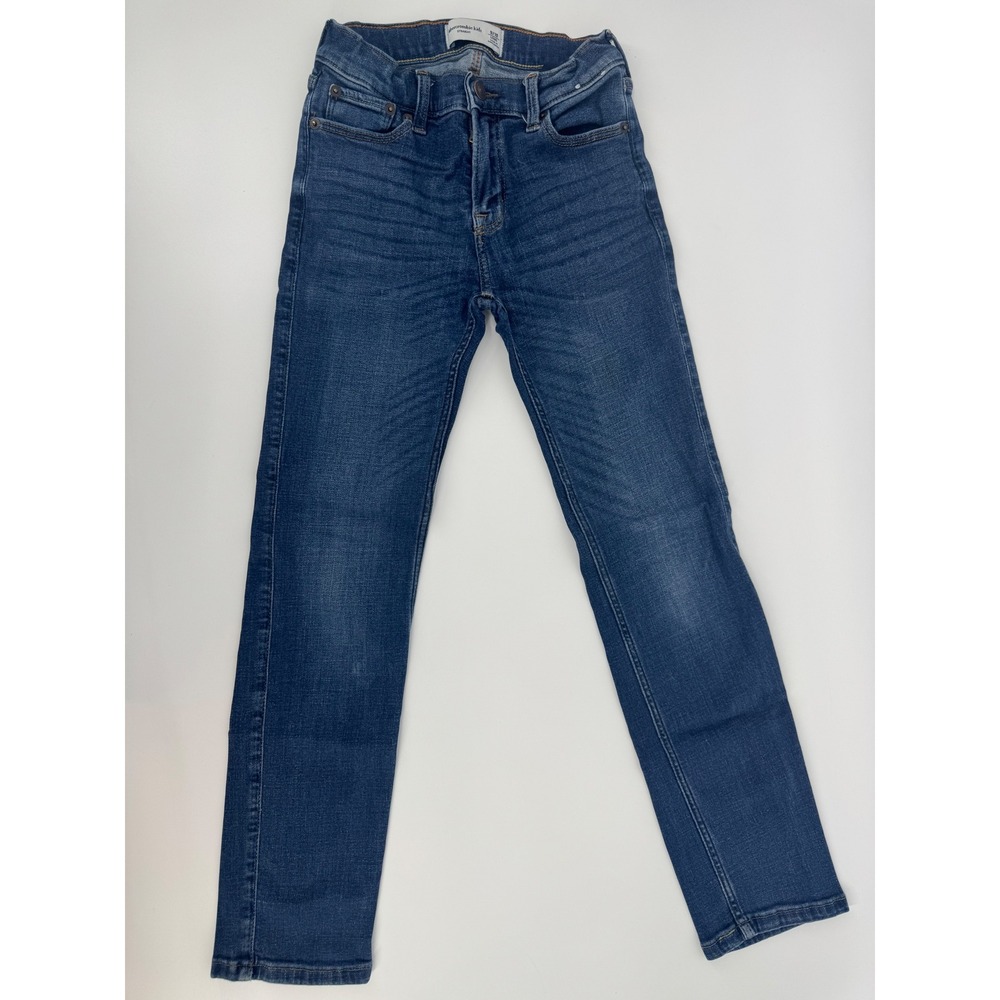 Abercrombie Kids Straight Leg Jeans Medium Wash Blue Size 9/10 Long - Picture 2 of 11